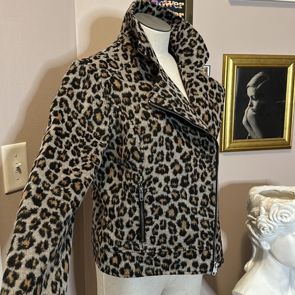 Cupcakes & Cashmere Leopard Moto Jacket - Picture 2 of 10